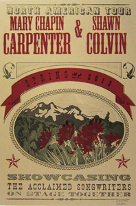 Mary Chapin Carpenter & Shawn Colvin 2012 Tour Poster